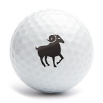 Golf ball stamp A25 Zodiac sign Aries