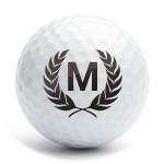 Golf ball stamp A25 motif letter M
